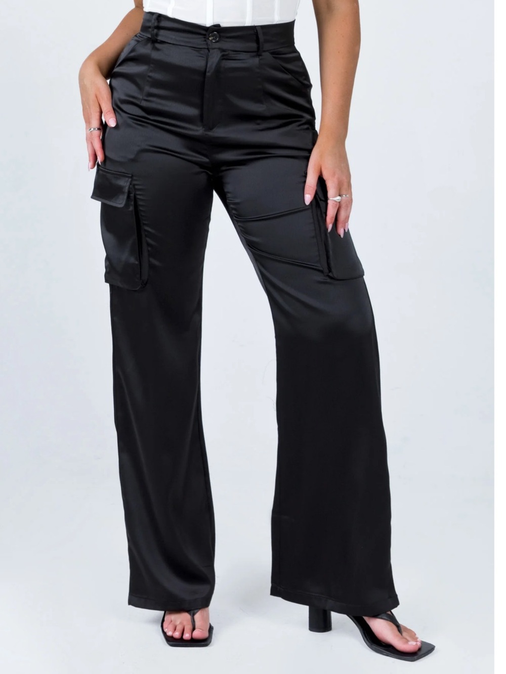 Princess Polly Gilmore Cargo Pants Black